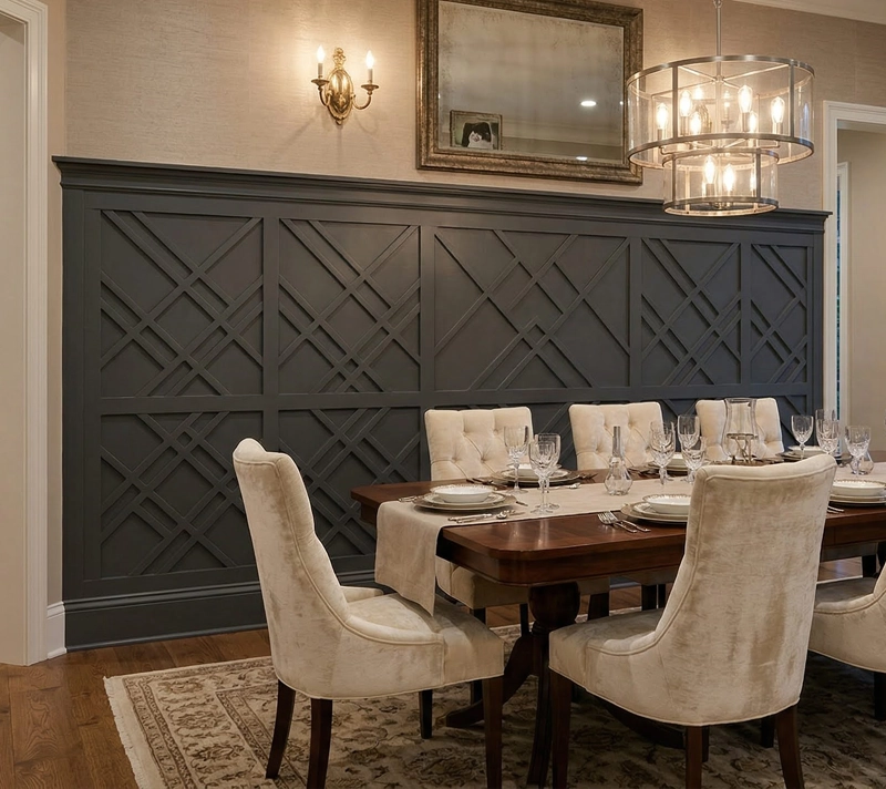 Wainscoting and Wall Panelling; MDF & Solid Wood Profiling; Modern Fireplace Surround Carpentry; Architectural Woodworking