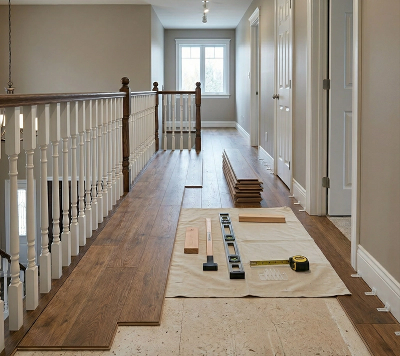 Hardwood Flooring Installation Ottawa; Riverside South Flooring Installers; Joist bridging and blocking; Furniture-grade finishing